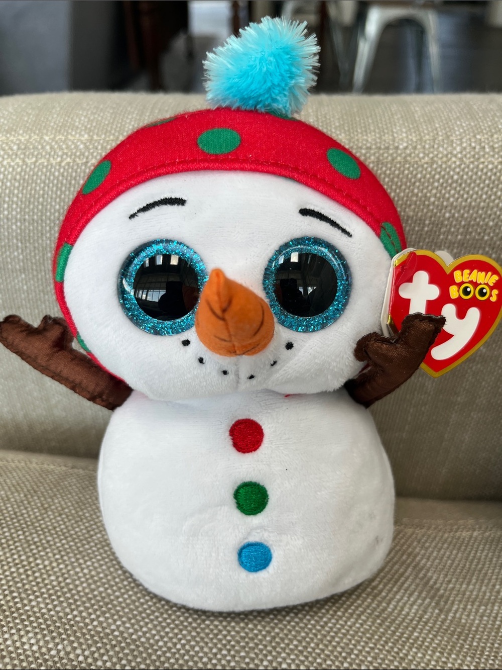 Ty Beanie Boos Snowman Plush Toy Dave Winter Christmas Kids Gift January 14